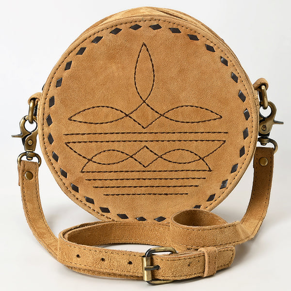 ADBGA620 American Darling Boot Stitched Genuine Suede Leather Canteen Bag