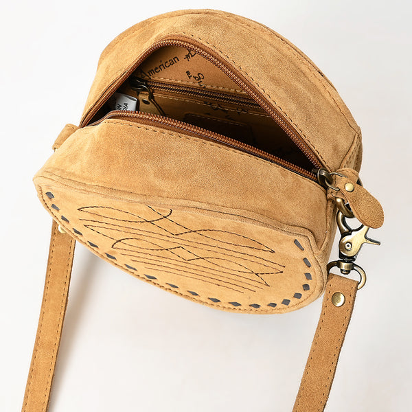 ADBGA620 American Darling Boot Stitched Genuine Suede Leather Canteen Bag