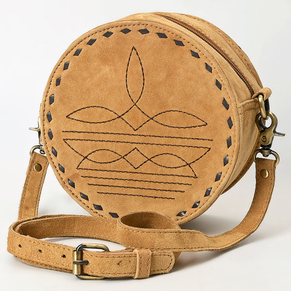 ADBGA620 American Darling Boot Stitched Genuine Suede Leather Canteen Bag
