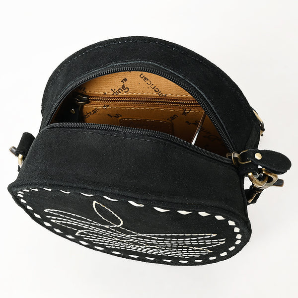 ADBGA620 American Darling Boot Stitched Genuine Suede Leather Canteen Bag