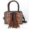 ADBGA621 American Darling Hand Tooled Hair-On Cowhide Genuine Leather Tote Bag