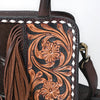 ADBGA621 American Darling Hand Tooled Hair-On Cowhide Genuine Leather Tote Bag