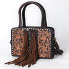 ADBGA621 American Darling Hand Tooled Hair-On Cowhide Genuine Leather Tote Bag