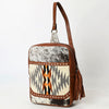 ADBGA623 American Darling Hair-On Cowhide Saddle Blanket Genuine Leather Sling Bag