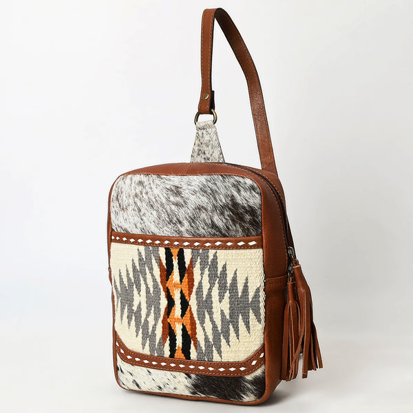 ADBGA623 American Darling Hair-On Cowhide Saddle Blanket Genuine Leather Sling Bag