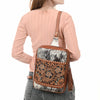 ADBGA624 American Darling Cowhide Sling with Sunflower Tooled Leather & Fringe Tassel