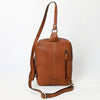 ADBGA624 American Darling Cowhide Sling with Sunflower Tooled Leather & Fringe Tassel