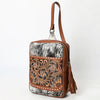ADBGA624 American Darling Cowhide Sling with Sunflower Tooled Leather & Fringe Tassel