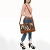 ADBGA625 American Darling Hand Tooled Hair-On Cowhide Genuine Leather Speedy Bag