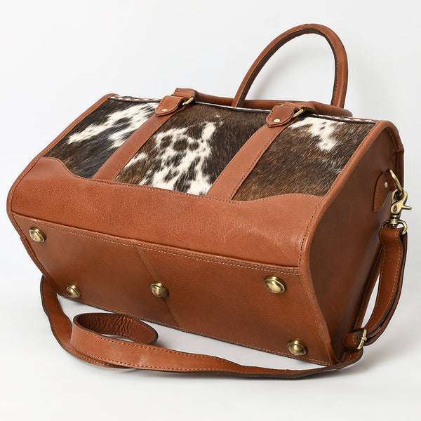 ADBGA625 American Darling Hand Tooled Hair-On Cowhide Genuine Leather Speedy Bag