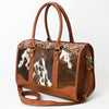 ADBGA625 American Darling Hand Tooled Hair-On Cowhide Genuine Leather Speedy Bag