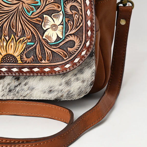 ADBGA626 American Darling Hand Tooled Hair-On Cowhide Genuine Leather Backpack