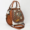 ADBGA626 American Darling Hand Tooled Hair-On Cowhide Genuine Leather Backpack