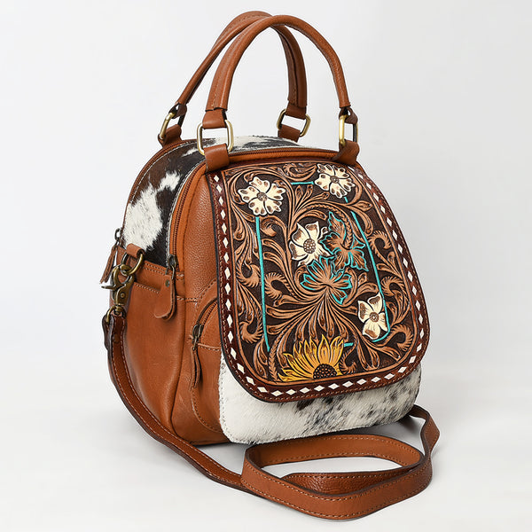 ADBGA626 American Darling Hand Tooled Hair-On Cowhide Genuine Leather Backpack