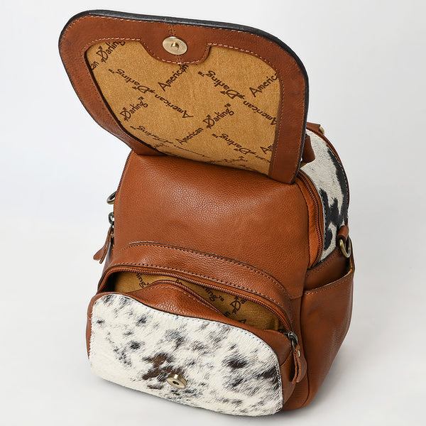 ADBGA626 American Darling Hand Tooled Hair-On Cowhide Genuine Leather Backpack
