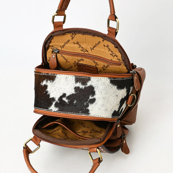 ADBGA626 American Darling Hand Tooled Hair-On Cowhide Genuine Leather Backpack