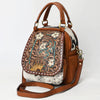ADBGA626 American Darling Hand Tooled Hair-On Cowhide Genuine Leather Backpack
