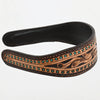 ADABA102 American Darling Hand Tooled Western Leather Floral Carved Hair Band