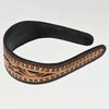 ADABA102 American Darling Hand Tooled Western Leather Floral Carved Hair Band