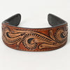 ADABA105 American Darling Floral Carved Western Leather Hair Band