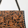 ADBGA536A American Darling Western Leather Cross body Bag Hand Tooled Floral Carved Purse