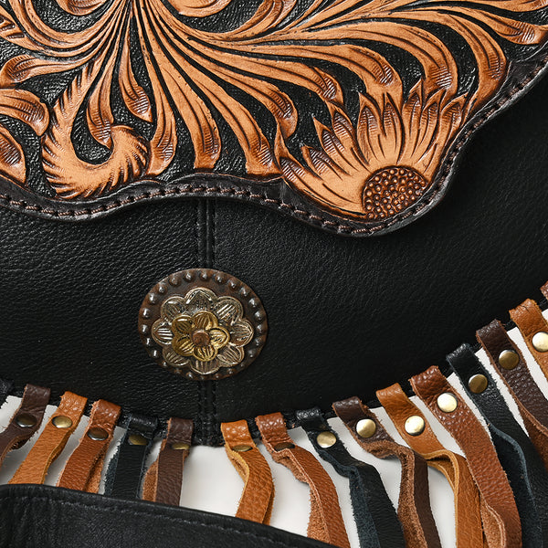ADBGA540 American Darling Western Leather Small Cross body Bag Hand Tooled Floral
