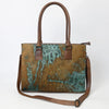ADBG1561 American Darling Western Genuine Leather Crocodile Embossed Tote Bag