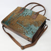 ADBG1561 American Darling Western Genuine Leather Crocodile Embossed Tote Bag
