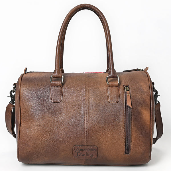 ADBG1562 American Darling Western Leather Crocodile Embossed Speedy Bag | Premium Genuine Leather Travel Duffel Bag