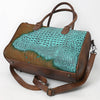 ADBG1562 American Darling Western Leather Crocodile Embossed Speedy Bag | Premium Genuine Leather Travel Duffel Bag