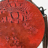 ADBG1563 American Darling Western Genuine Leather Canteen Bag | Crocodile Embossed Round Crossbody