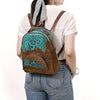 ADBG1564 American Darling Western Backpack Bag Handcrafted from Crocodile Embossed Genuine Leather