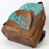 ADBG1564 American Darling Western Backpack Bag Handcrafted from Crocodile Embossed Genuine Leather
