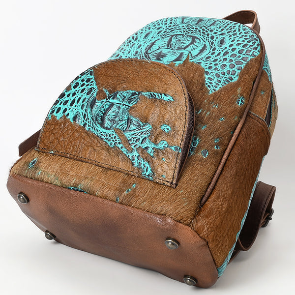 ADBG1564 American Darling Western Backpack Bag Handcrafted from Crocodile Embossed Genuine Leather