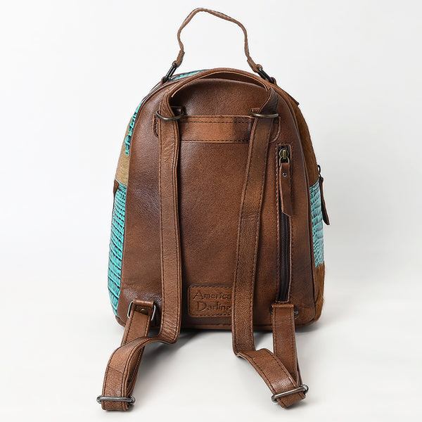 ADBG1564 American Darling Western Backpack Bag Handcrafted from Crocodile Embossed Genuine Leather