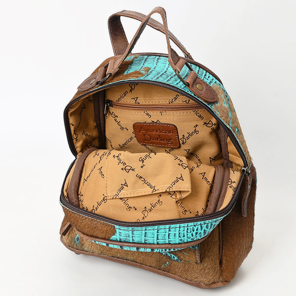 ADBG1564 American Darling Western Backpack Bag Handcrafted from Crocodile Embossed Genuine Leather
