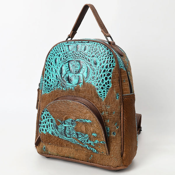 ADBG1564 American Darling Western Backpack Bag Handcrafted from Crocodile Embossed Genuine Leather