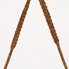 ADBGM474 Western Fringe Leather Crossbody Bag - Rawhide Style with Turquoise Concho & Braided Strap