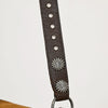 ADBGM477 Cowhide & Leather Western Fringe Messenger Bag - Western Concho Bag with Turquoise Accent