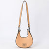 ADBGZ878 Half-Moon Hand-Tooled Leather Crossbody Bag - American Darling