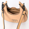 ADBGZ878 Half-Moon Hand-Tooled Leather Crossbody Bag - American Darling