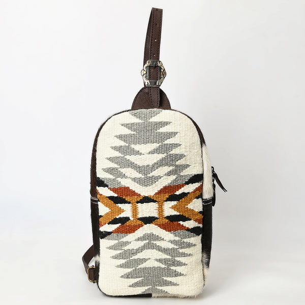 ADBGA631 American Darling Hand Woven Saddle Blanket Hair-On Cowhide Genuine Leather Sling Bag