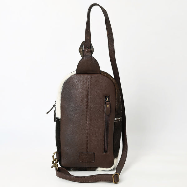 ADBGA631 American Darling Hand Woven Saddle Blanket Hair-On Cowhide Genuine Leather Sling Bag