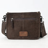 ADBG1572 American Darling Western Genuine Suede Leather Crossbody Bag with Fringe & Buck Stitch Detailing
