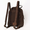 ADBG1574 American Darling Genuine Suede Leather Backpack Bag with Hand Tooled Floral Front & Buck Stitch Accents