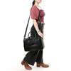 ADBG1562C American Darling Black Crocodile Embossed Western Leather Speedy Bag Genuine Vegetable Tanned Travel Bag