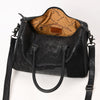 ADBG1562C American Darling Black Crocodile Embossed Western Leather Speedy Bag Genuine Vegetable Tanned Travel Bag