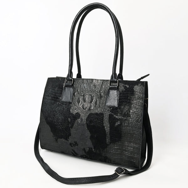 ADBG1561 American Darling Western Genuine Leather Crocodile Embossed Tote Bag