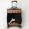 ADBG1576 American Darling Western Genuine Leather Travel Case Tooled Detailing & Hair on cowhide Accents