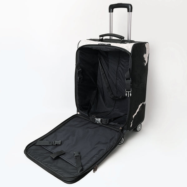 ADBG1576 American Darling Western Genuine Leather Travel Case Tooled Detailing & Hair on cowhide Accents